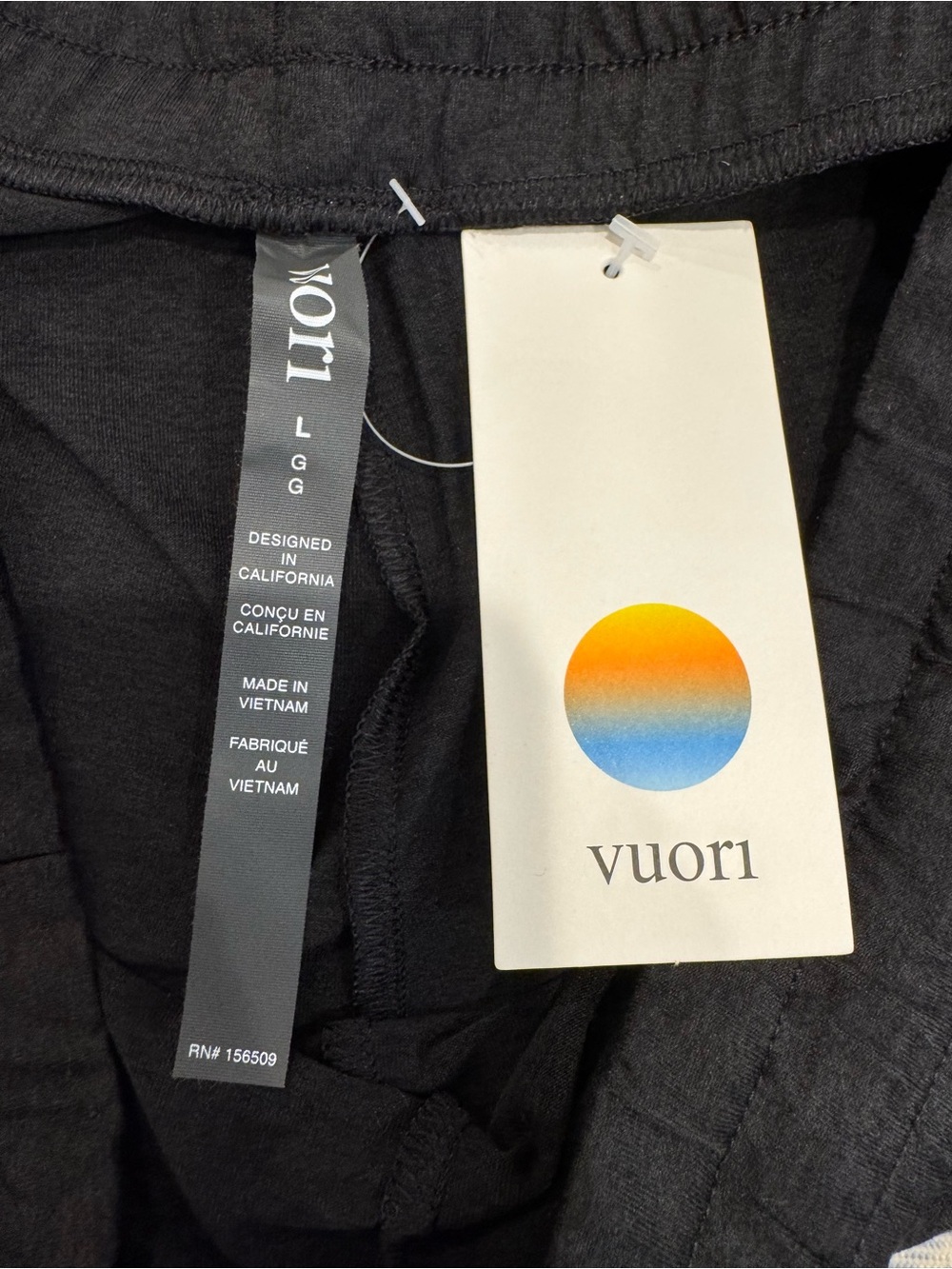 Vuori Halo Essential Wideleg Pants Black Heather L - Picture 5 of 7